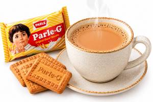 Parle G Biskit And  2 Cup Tea