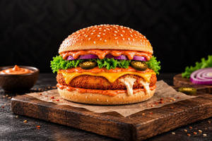 Hot Cheese Lava Burger
