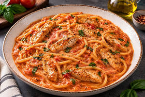 Chicken Arrabbiata Pasta ( Red Sauce )