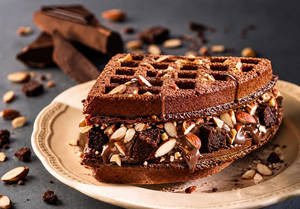 Almond Brownie Waffle