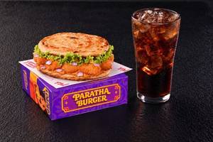 Non-Veg Paratha Burger and Beverage Meal