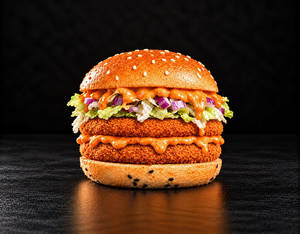 Bugs Makhani Burst Double Patty Burger