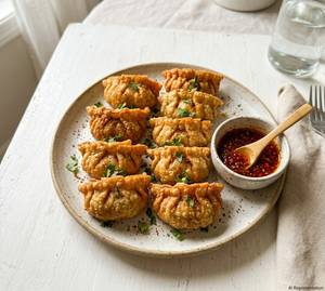 Paneer Cheese Fried Momos [8pcs]