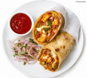 Aloo Paneer Manchurian Cheese Frankie