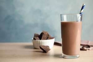 Chocolate Milk Moustache Shake