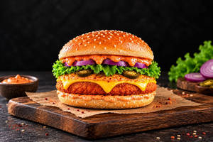 Bugs Cheesy Peri Peri Burger