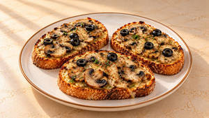 Olives Mushroom Toast