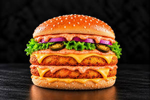 Bugs Cheesy Peri Peri Double Patty Burger