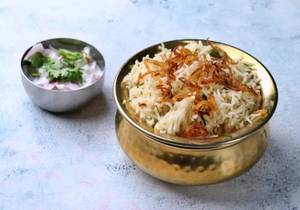 Fried Onion, Cashew Jeera Pulao