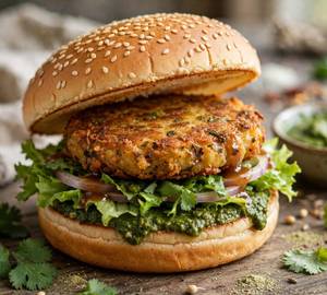 Veg aloo tikki burger