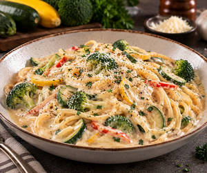 Veg Alfredo Spaghetti Pastaa