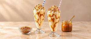 Caramel Butterscotch Milk Shakes