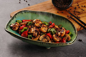 Smokey Chilli Mushroom - No Onion No Garlic