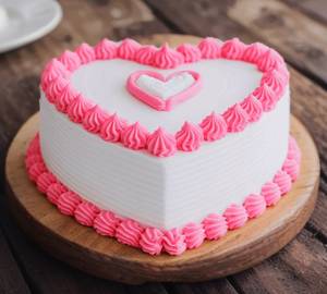 Love Heart Shape Strawberry Cake