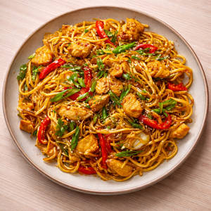 Chicken Pan Fried Noodles