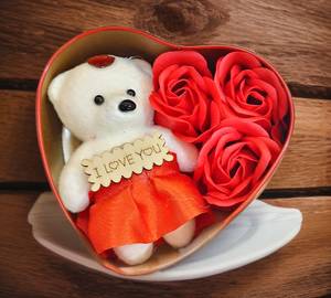 Heart Teddy Gift Box