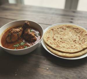 Chicken Curry(2 Pcs) With Paratha(2 Pcs)