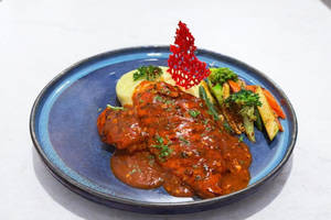 Pan Seared Chicken Steak With Barbecue