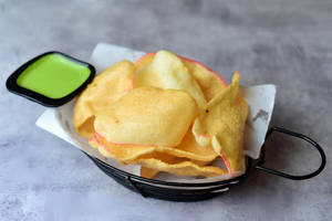 Prawns Papad With Chutney [8 Pieces]