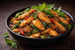 Stir Fried Hot Basil Chicken