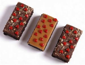 Heart Sprinkle Assorted Eggless Brownies (Freshly Baked)