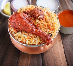 Chicken fried leg piece biriyani box 750ml