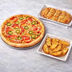 8" Veg Mexicana Pizza + Any Side