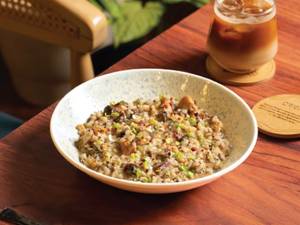 Grilled Chicken And Wild Mushrooms Risotto