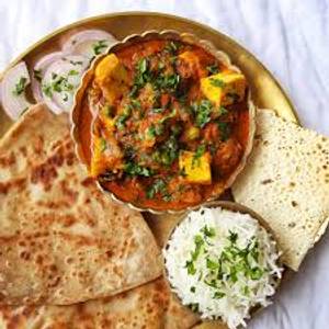 1 Paneer fried rice + 1 Aloo paratha