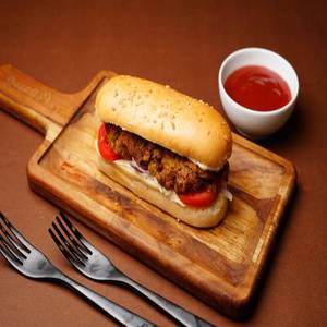 Classic Veg Hot Dog - Cheesy & Loaded