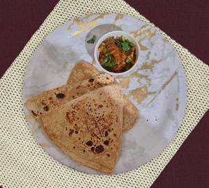 Plain Paratha Fish Sabji