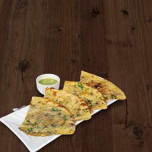 Paneer Onion Paratha 2 Paratha Serves