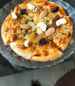 Dry fruits pizza