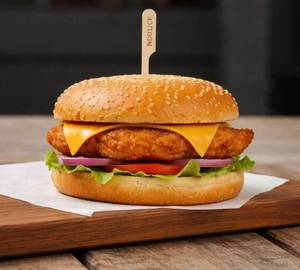 Cheesy Classic Chicken Burger ( Regular )