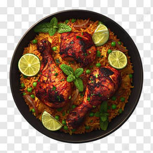 Chicken Roast Biryani Half