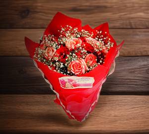 Red& Pink Blushbouquet