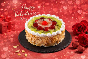 Eggless Fresh Fruit Cake ( Less Sweet )