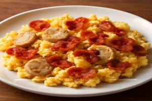 Sausage And Bacon Scrambled Egg
