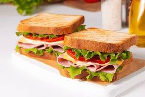Grilled Tower Chicken Ham Sandwich