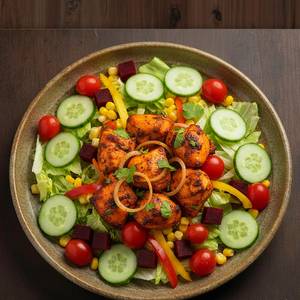 Veg Salad with Fresh Paneer Tikka