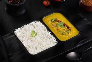 Dal Tadka With Rice Meal