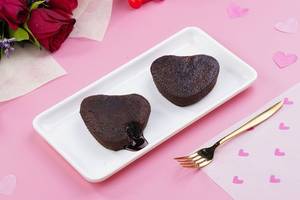 Heart-shaped Choco Lava Cake Combo (Box of 2).