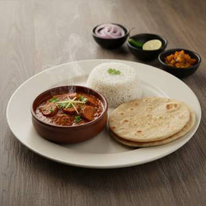Soya Chap Masala With Choice Of Bread/rice