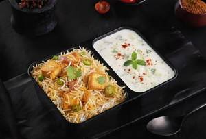 Paneer Biryani With Raita