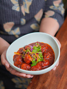 Veg Fried Balls In  Sichuan Sauce