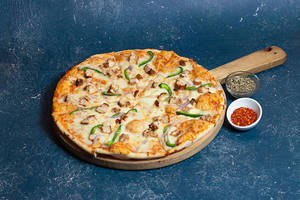 Butter Chicken Thin Crust Pizza [10 inches]