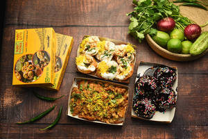 Dahi Puchka + Spicy Churmur Chaat + Chocolate Puchka