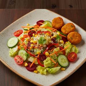 Fresh Veg Salad with Veg Nuggets