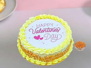 Butterscotch Valentine's Photo Cake