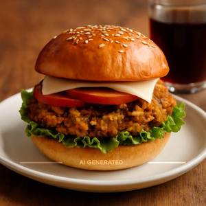 Crispy chicken burger